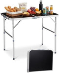 Outvita 3ft Portable Folding Camping Table Lightweight Suitcase Black by Outvita