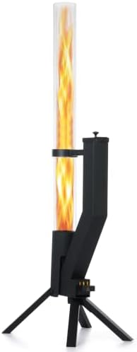 Wood Pellet Patio Heater & Pellet Fire Pit, Stainless Steel, 51in, Black - Image 2