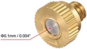uxcell Brass Misting Nozzle - 10/24 UNC 0.1mm Orifice Dia Replacement Heads for Outdoor Cooling System - 10 Pcs - Image 3