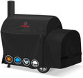 Grill Cover for Oklahoma Joe's Longhorn Offset Smoker - 600D Premium Smoker Cover Waterproof & Heavy Duty for Oklahoma Joe's Longhorn Smoker Grill by MCOMNOVAOUTDOORS