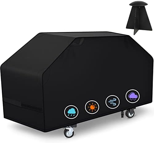 iCOVER 36 inch Griddle Cover for Blackstone, 600D Heavy Duty Waterproof Flat Top Grill Covers for 36" Grills 1554 1825 for Weber 36” Griddles with Support Pole by iCOVER