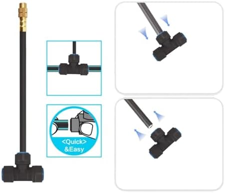 New drip Irrigation kit, Automatic Garden Watering System, Quick Connector and 360-degree Bending Dropper atomizing Copper Nozzle, Garden Plant Lawn Courtyard Watering System. (50FT) - Image 6