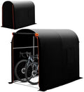 Bike Storage Shed Tent, Outdoor Bicycle Motorcycle Storage Shed with 210D Oxford Fabric PU2000 Waterproof for 2-5 Bikes, Bike Covers Shelter for Garden Tools, Toys, Lawn Mower (Black, Round M Size) by Unknown