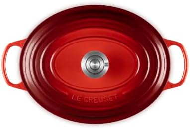 Le Creuset Enameled Cast Iron Oval Dutch Oven, 6.75 qt., Cerise/Crucible - Image 2