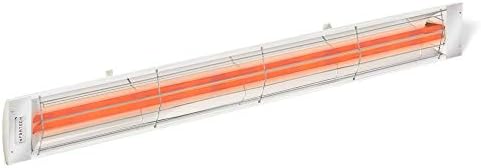 Infratech CD-6024 WH Stainless Steel Dual Element Electric Patio Heater, 61.25", 6000 Watt, 240 Volt, White Finish by Infratech