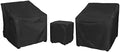 Patio Furniture Covers,Outdoor Furniture Cover Waterproof,Patio Furniture Set Covers for 3 Piece Outdoor Bistro,Patio Sofa Covers Set for 2 Chairs and Coffee Table,Black by BANER+GARDEN