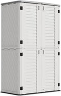 Mrosaa Outdoor Storage Cabinet Waterproof,Resin Vertical Storage Shed Lockable, 66 Cubic Feet Outdoor Storage Box for Garden/Backyard/Home/Pool by Mrosaa