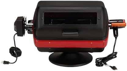 Americana Electric Tabletop Grill with easy-view window and rotisseri, Satin Black by MECO