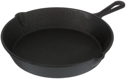 10.5 Inch Pre-Seasoned Cast Iron Skillet With Handle, Even Heat Distribution Frying Pan With Dual Pour Spouts, Multi-Use Cookware Compatible With Stovetop Grill Campfire For Home Outdoor Cooking - Image 7
