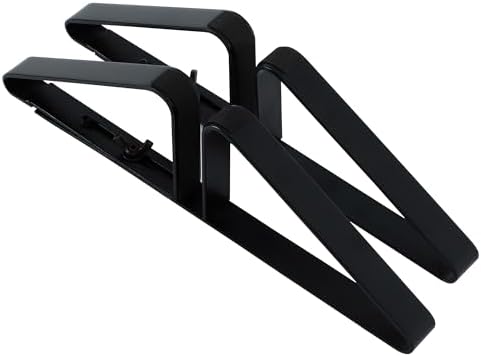 PUPETPO Support Feet for Pet Gate (Updated Version), Pet Gate Metal Support Feet Set of 2 for Extra Wide Foldable Dog Gates, Easy to Install, A Pair of Safety Fence Feet for Wooden Dog Gate, Black by PUPETPO