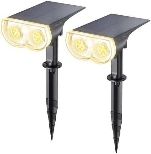 Linkind Solar Lights Outdoor Waterproof LED Spotlights Warm White 2 Pack by Linkind