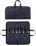7 Slots Cutlery Chefs Knife Roll Bag Storage Case Mens Travel Blue by QEES