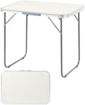 2.0 Ft Folding Portable Camping Table White by Unknown