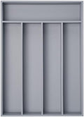 Besilord Bamboo Silverware Holder - Drawer Organizer with 5 Slots (Gray) by Besilord