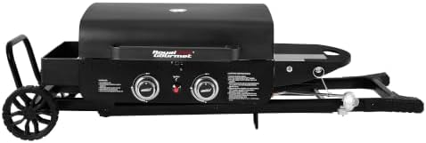 Royal Gourmet GT2009 2-Burner Portable Gas Grill with Folding Cart, Black - Image 2