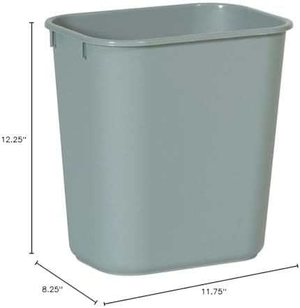 Rubbermaid Commercial Products Wastebasket, Gray, 3.25-Gal, Pack of 12 - Image 3