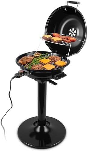 Electric Grill, CUSIMAX Electric Indoor/Outdoor Grill, 1600W Portable BBQ by CUSIMAX