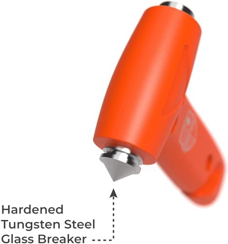 Swiss Safe Car Safety Hammer Window Breaker Tool with Seatbelt Cutter - Image 2