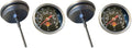 Black Face BBQ Grill Thermometer 50F-900F High Temp Range Heavy Duty Premium Quality Smoker Thermo 2 Inch or 3" with M8 or 1/2 NPT Thread (3 in. Face, 3 in Stem, M8 Thread) (Pack of 2) by LavaLock%C2%AE