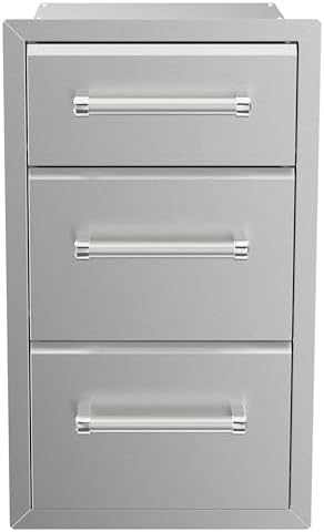 SPIRE Vertical Built-in Triple Drawers, Stainless Steel, Universal Mount - Image 2
