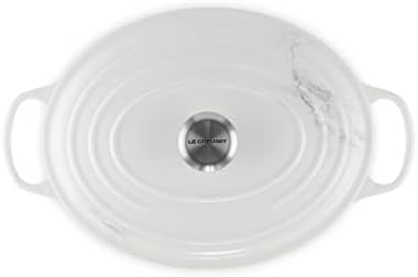 Le Creuset Enameled Cast Iron Oval Dutch Oven, 6.75 qt., Marble - Image 3