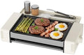 HBN Indoor Grill and Electric Griddle, 3-in-1 Smokeless Indoor Grill with Grill Rack & Nonstick Griddle & Sausage Grill Korean BBQ grill for Kitchen, Dishwasher Safe, 400F (Beige) by HBN