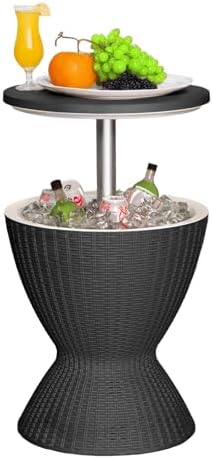 EasyUp Outdoor Cooler Bar Table, 8 Gallon, Black by EASYUP