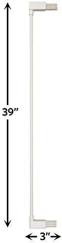 MidWest Homes for Pets Steel Pet Gate Extension; Pet Gate Extension Measures 3' Wide x 39' High in Soft White (Fits MW Model # 2939SW) - Image 2
