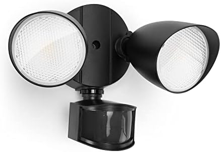 LUTEC 32W 3500 Lumen LED Security Lights Motion Sensor Light Outdoor, 5000K Daylight, IP65 Waterproof, Dusk to Dawn, Motion Detector Flood Light for Garage, Yard, Porch-Black by LUTEC
