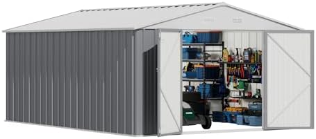 Devoko 10x14 FT Outdoor Storage Shed, Gray - Image 2