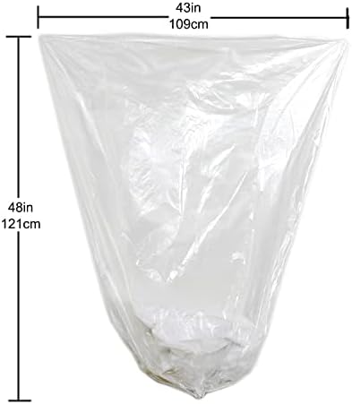 Typlastics 45-48 Gallon Clear Trash Liners Bulk 200 Pack 43" x 48" - Image 2