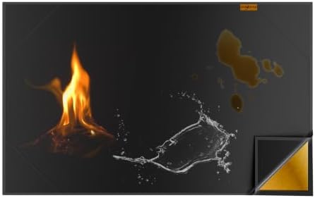 SHINESTAR 48×30 Inches Under Grill Mats for Outdoor Grill Deck Protection by SHINESTAR