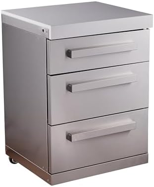 Mont Alpi 3-Drawer Soft-Close Stainless Steel Outdoor Kitchen Cabinet Module with White Granite Countertop - 25" W | 304 SS | MAi805 & MAi400 - Image 3