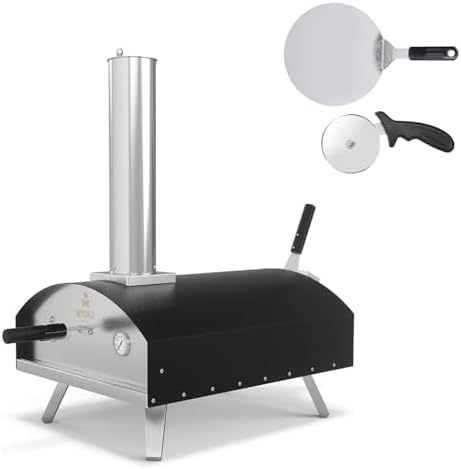 Stoke 13-Inch Wood Pizza Oven With Gas Burner, Peel, Rain Cover, and Cutter Included for Backyard, Camping, or Tailgating by StokePizzaOvens
