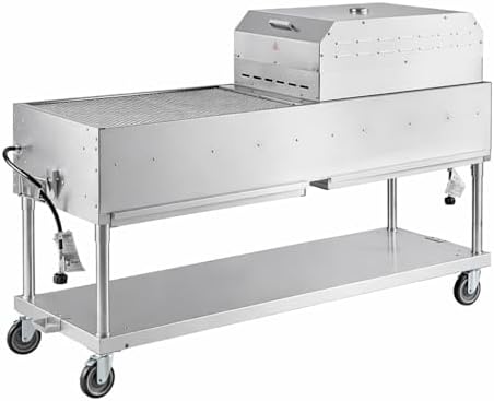 Commercial Stainless Steel Outdoor Liquid Propane Grill with Pizza Oven Attachment, 72" Cooking Surface, 10 Burners, 160,000 BTU, for Restaurant Patio, Resort, Catering, Outdoor Kitchen, Hotel - Image 2