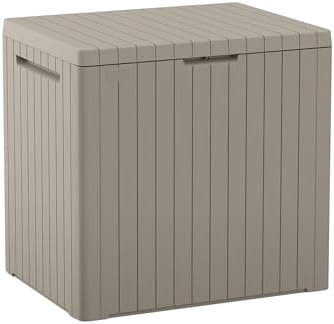 Keter City 30 Gal Outdoor Storage Box and Patio Side Table by Unknown