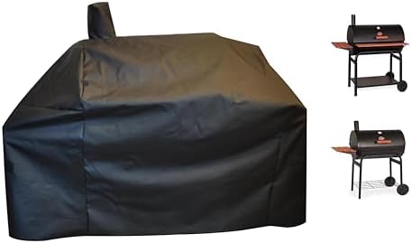 Grill-Smoker-Cover Sized for Char Griller Grill Smoker 2823;2123 600D Heavy Duty Canvas Water Proof All Weather Off-Set Charcoal Smoker Cover G21616 - Image 5