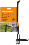 Fiskars Deluxe Stand-Up Weed Puller Tool, 4 Serrated Stainless Steel Claws by Unknown