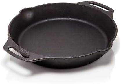 Petromax Cast Iron Fire Skillet for Kitchen or Camping, Pre-Seasoned Cookware for Campfire or Home Oven and Stove, Conducts Heat Evenly, Side Handles, 12" by Petromax