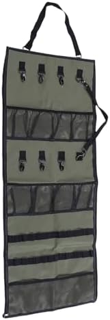 Camping Hanging Organizer, Tent Organizer for Inside with Mesh Pockets Hooks for Camping, RV, Picnic, 600D Oxford Cloth, One Piece Storage Bag, Green by Unknown