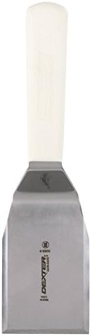 Dexter Russell S285-3 Sani-Safe 16433 Hamburger Turner, 4" x 3" Heavy-Duty Solid Stainless Steel Beveled Offset Blade, Grill Spatula with Textured Polypropylene White Handle, NSF Certified, USA Made - Image 2