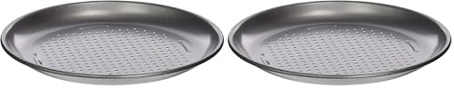 Cuisinart 4 Piece Pizza Pan Set, Mini, Steel Gray (Pack of 2) by Cuisinart