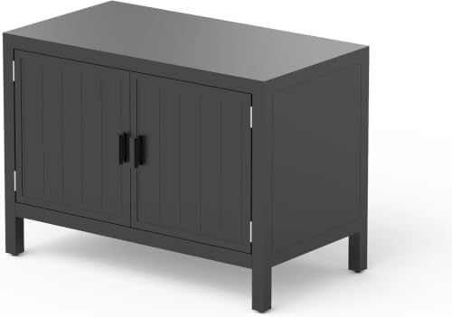 Domi Outdoor Kitchen Island, Aluminum Storage Cabinet with Protective Cover - Image 3