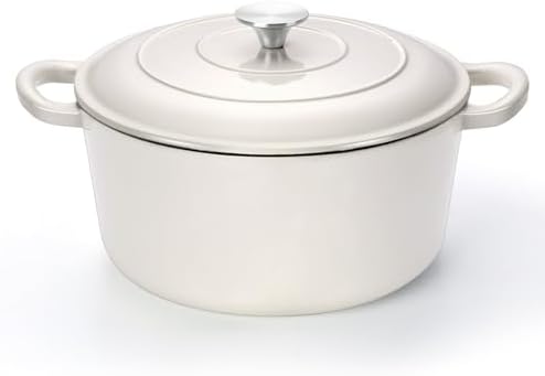 TeamFar 6Qt Dutch Oven, Enameled Cast Iron Dutch Oven Pot with Lid by TeamFar