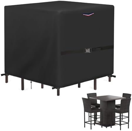 Outdoor Waterproof 5 Pieces Patio Bar Set Cover, 66"L x 66"W x 35"H by Yourpatiocoverexpert