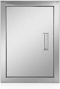 Outdoor Kitchen Door 14'' W x 20'' H Single BBQ Access Door Stainless Steel Flush Mount Doors Wall Vertical Doors with Handle Suitable for Grilling Station BBQ Island Outside Cabinet by Fsehyue