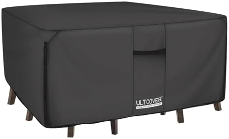 ULTCOVER Waterproof Patio Furniture Cover 54L x 54W in, Black by ULTCOVER