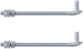 VIVIDA 12" J Bolt Gate Hinge, 5/8" Gate Bolt Post Hinge, 2-Pack by VIVIDA