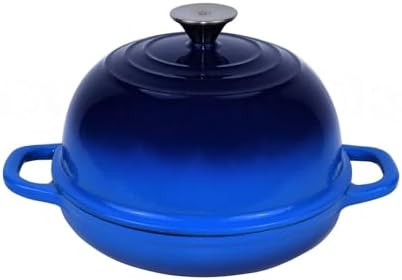 Dutch Oven for Bread Baking Bread Oven for Sourdough Bread Baking, Enameled Cast Iron Dutch Oven Pot with Lid 5 qt Cast Iron Bread Pan, Blue by OLLAKOK