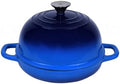 Dutch Oven for Bread Baking Bread Oven for Sourdough Bread Baking, Enameled Cast Iron Dutch Oven Pot with Lid 5 qt Cast Iron Bread Pan, Blue by OLLAKOK